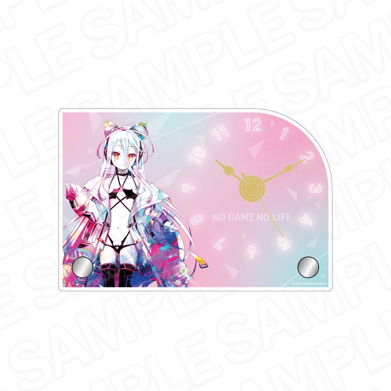 ノーゲーム・ノーライフ_ミニアクリルクロック PALE TONE series 白 サイバーバニー ver.