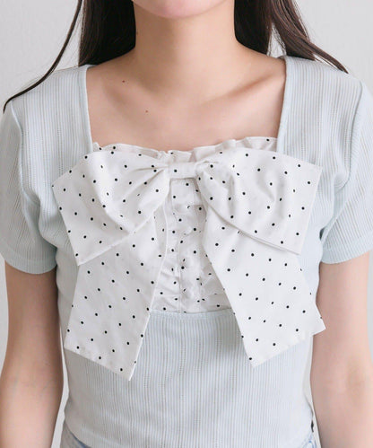 【OLIVE des OLIVE】リボン映え半袖トップス