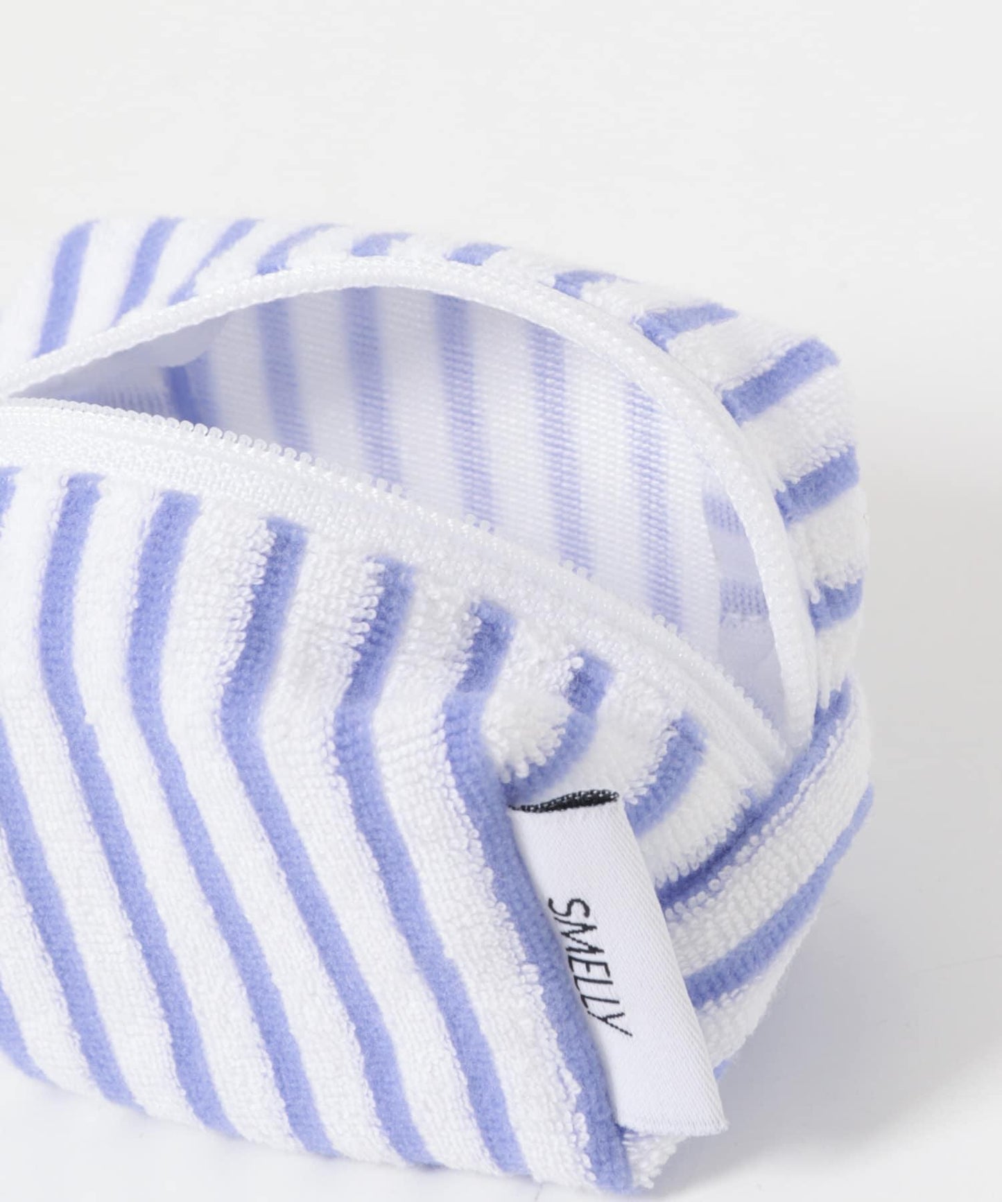 條紋毛絨迷你化妝包