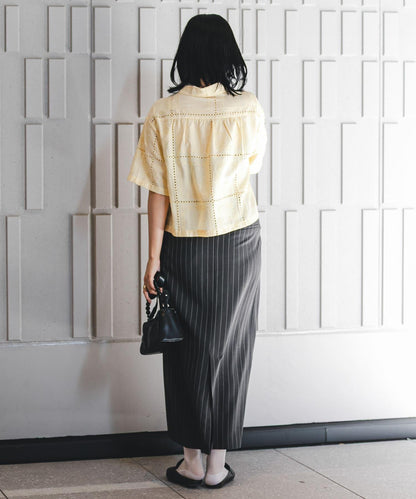 飄逸拼布刺繡襯衫