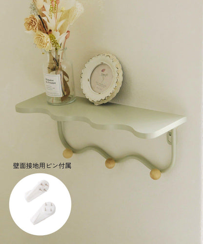 商品 波浪形壁掛置物架 帶掛鉤