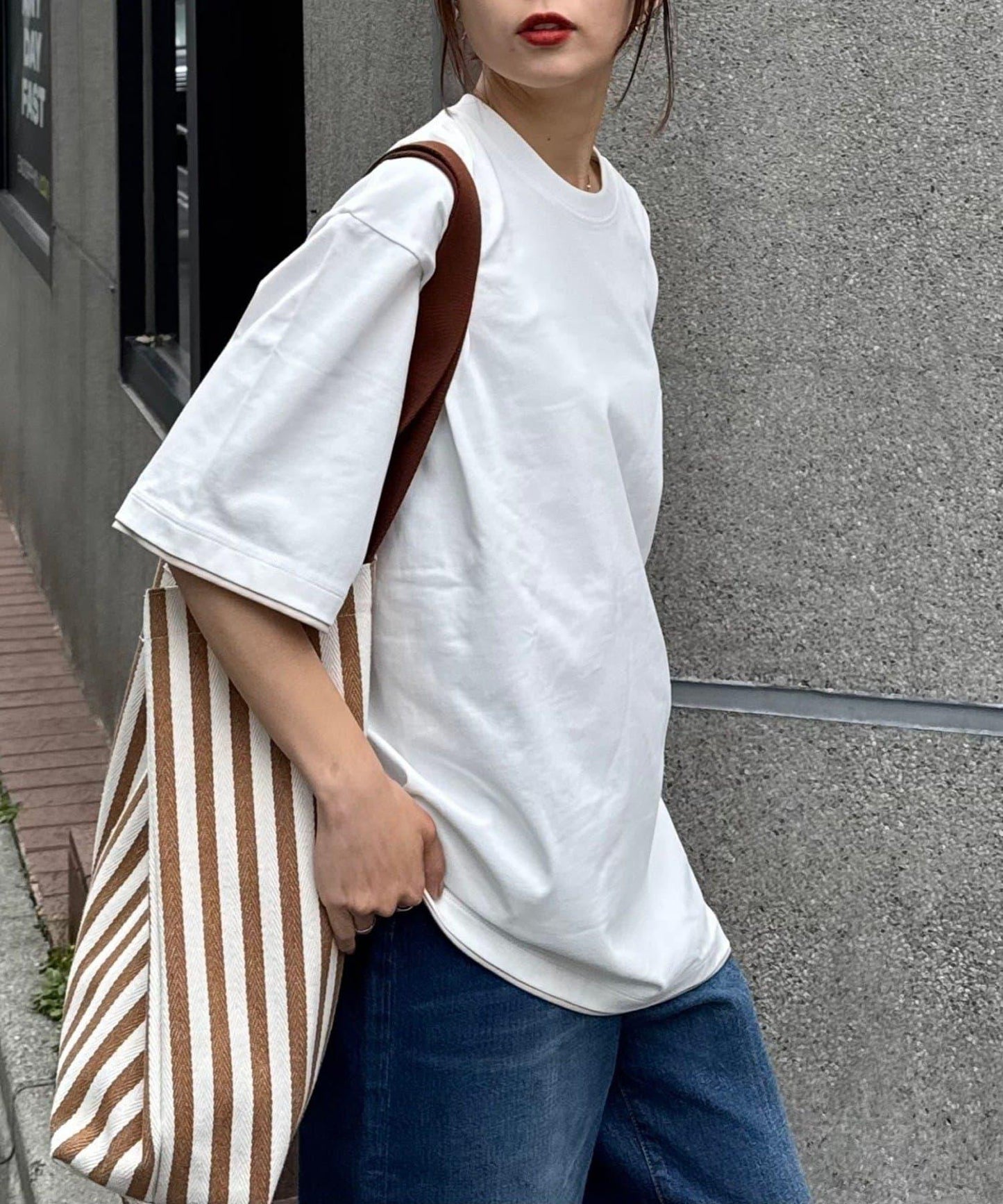 撞色假兩件T恤
