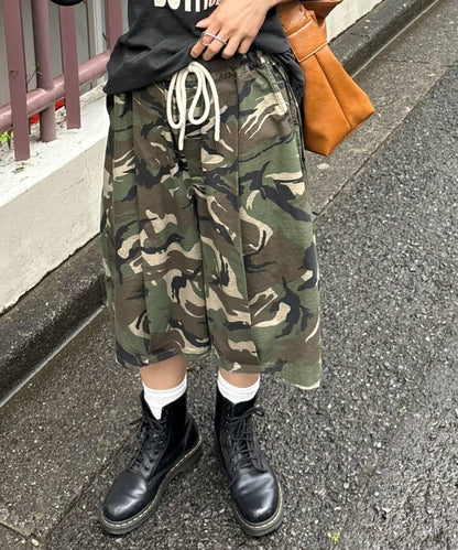 打褶半高腰闊腿褲/色・尺碼可選