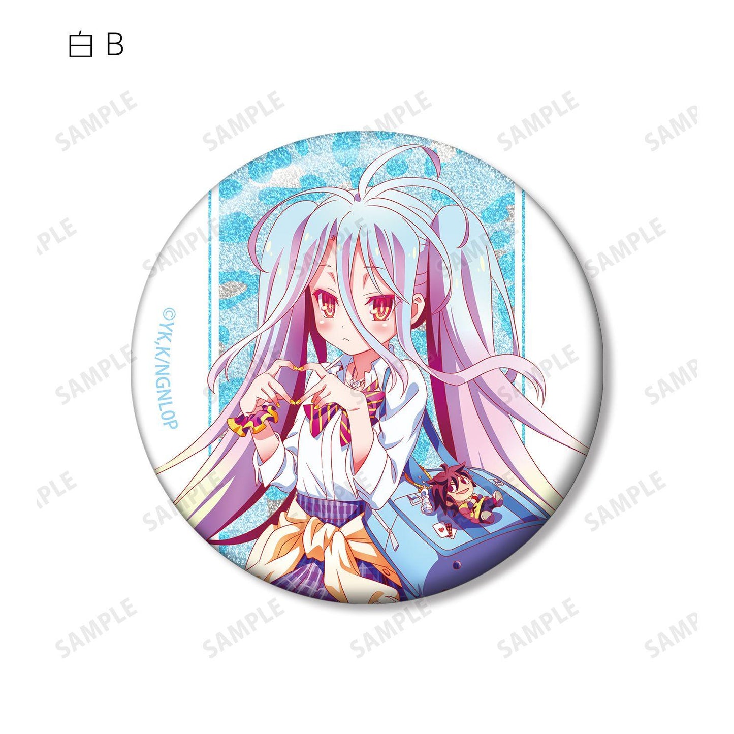 NO GAME NO LIFE 遊戲人生 ゼロ 描き下ろし ギャル制服ver. 閃粉徽章 8個裝整盒