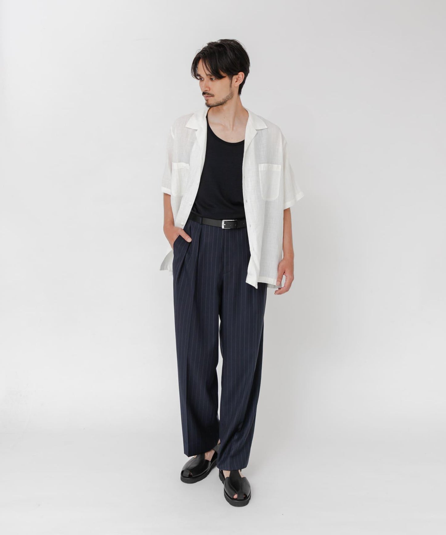TW STRIPE 直筒褲