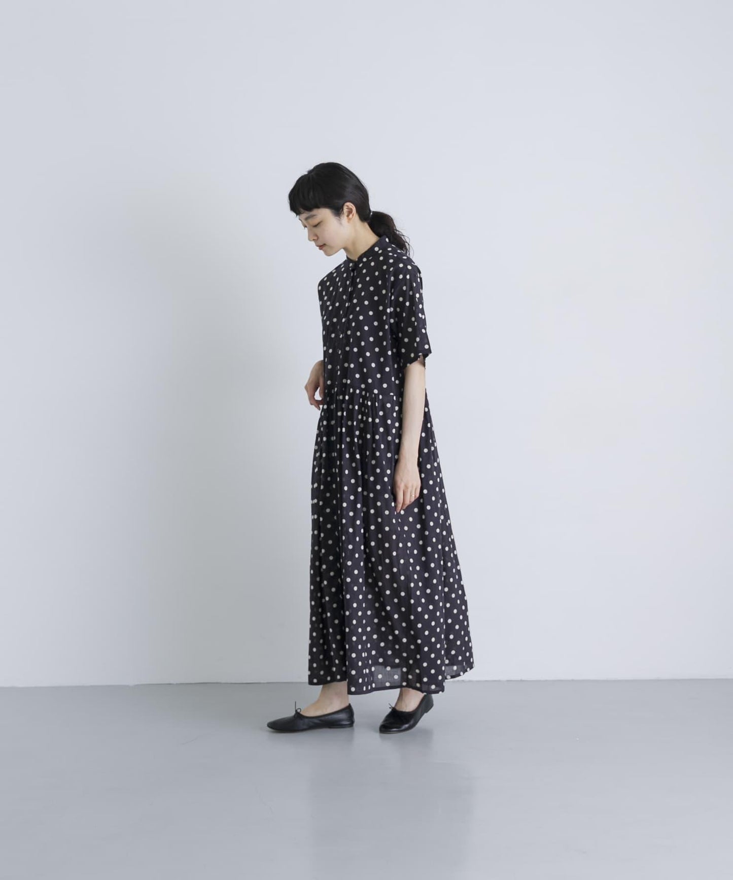 SOIL DOT PRINT 短袖連衣裙