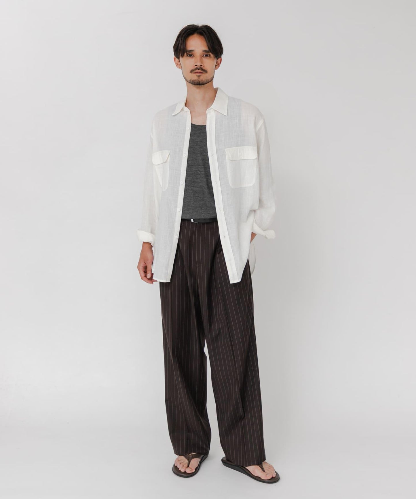 TW STRIPE 直筒褲
