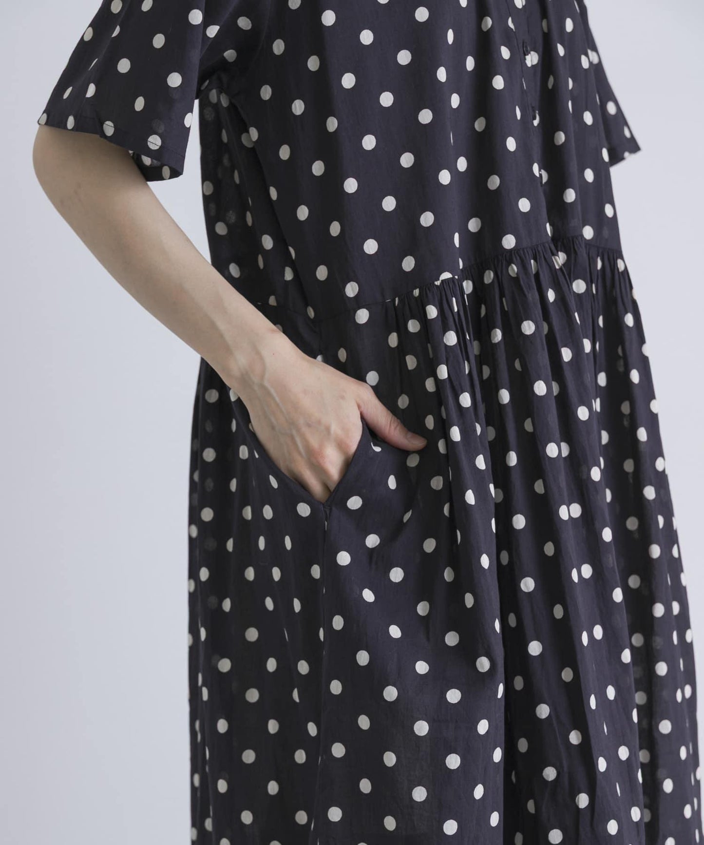 SOIL DOT PRINT 短袖連衣裙
