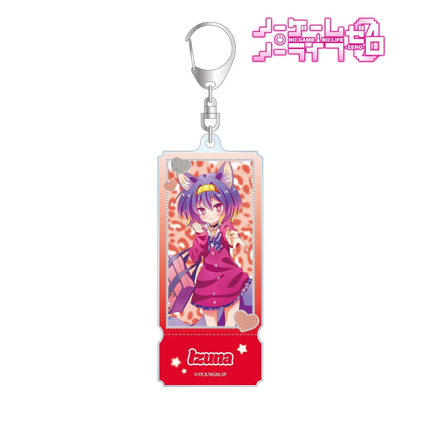 NO GAME NO LIFE 遊戲人生 ゼロ 描き下ろし 初瀬いづな ギャル制服ver. 票根風BIG亞克力鑰匙扣
