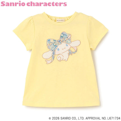 【シナモロール/クロミ】リバティアップリケAラインTシャツ