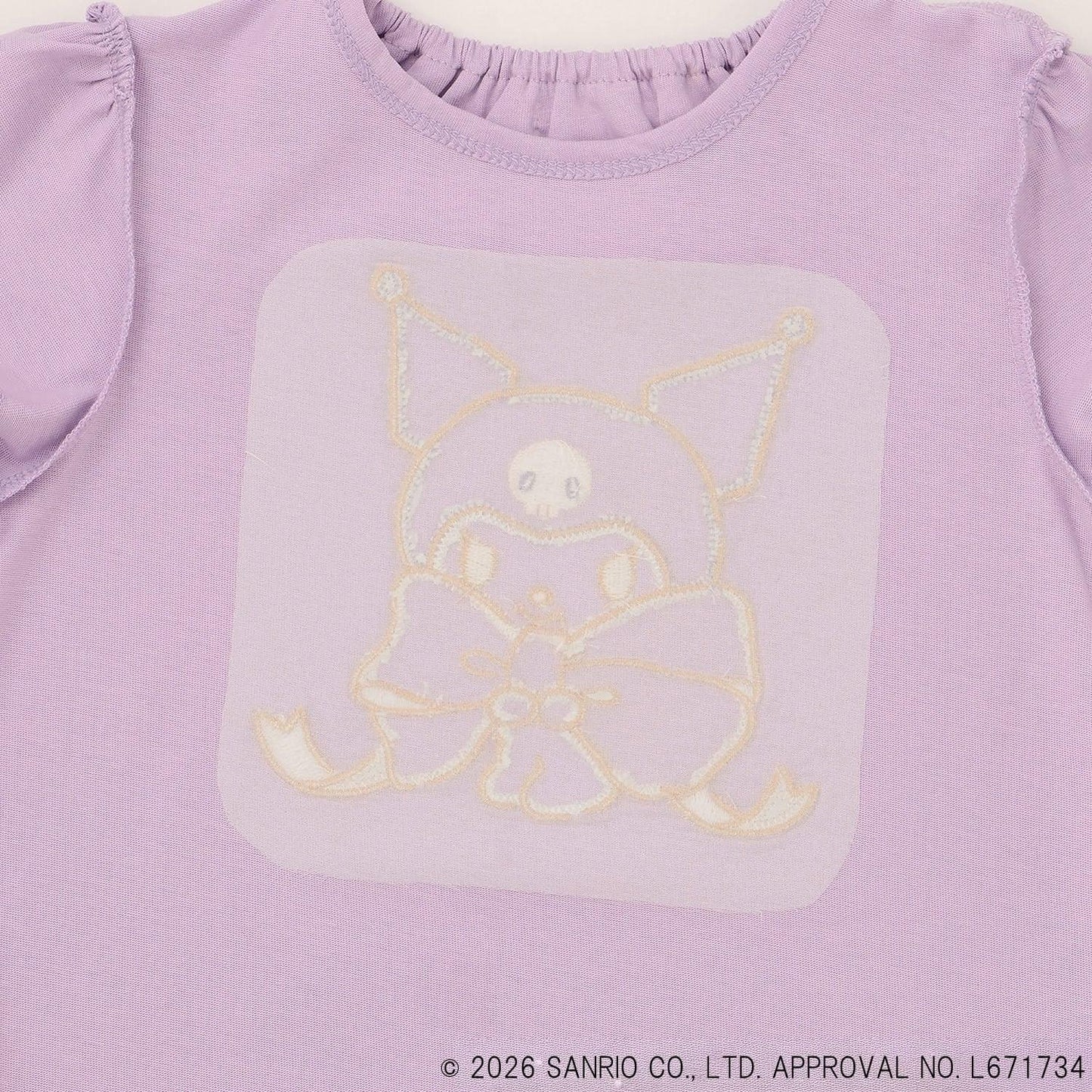 【シナモロール/クロミ】リバティアップリケAラインTシャツ
