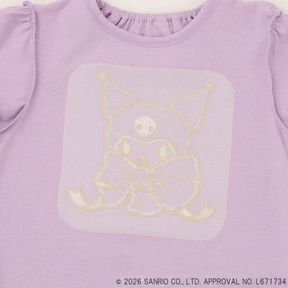 【シナモロール/クロミ】リバティアップリケAラインTシャツ