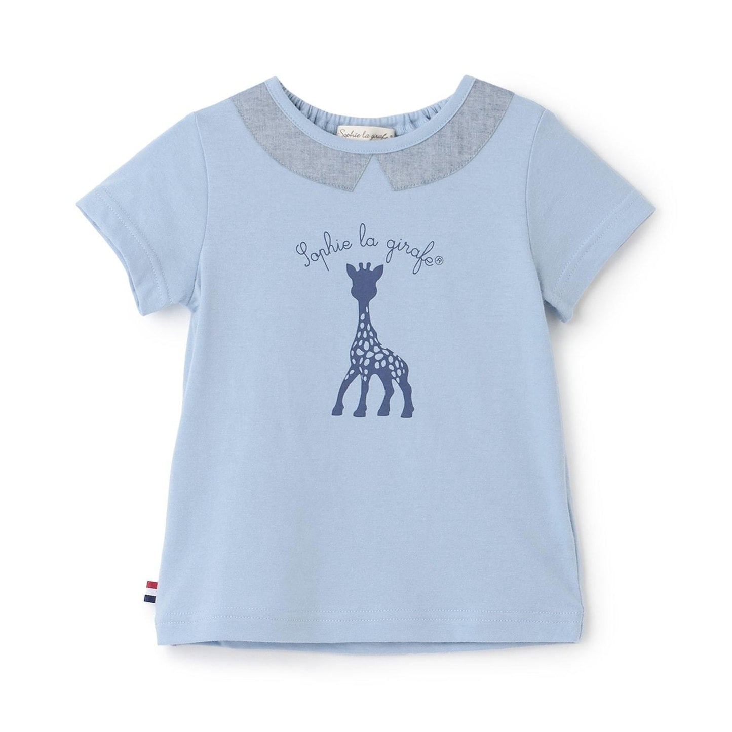 衿つきソフィプリント半袖Tシャツ【日本製】