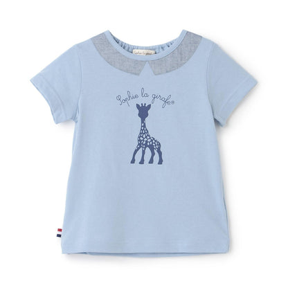 衿つきソフィプリント半袖Tシャツ【日本製】
