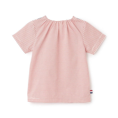 ボーダーサスペンダー半袖Tシャツ【日本製】