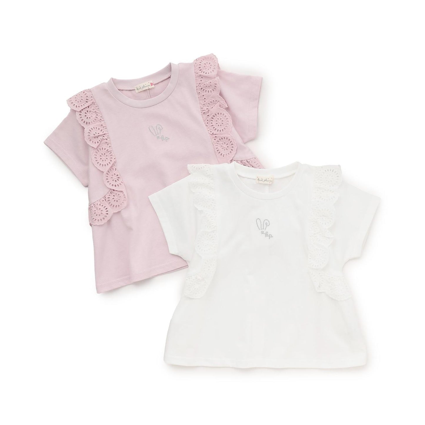 肩レースTシャツ