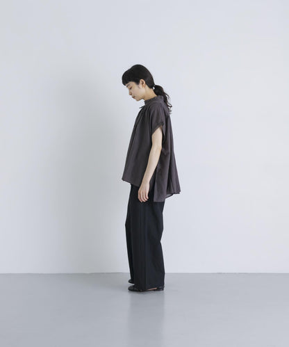 SOIL COTTON VOILE GATHERED SHIRTS