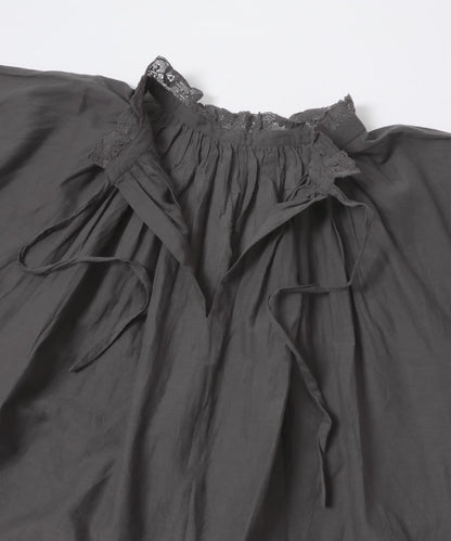 SOIL COTTON VOILE GATHERED SHIRTS