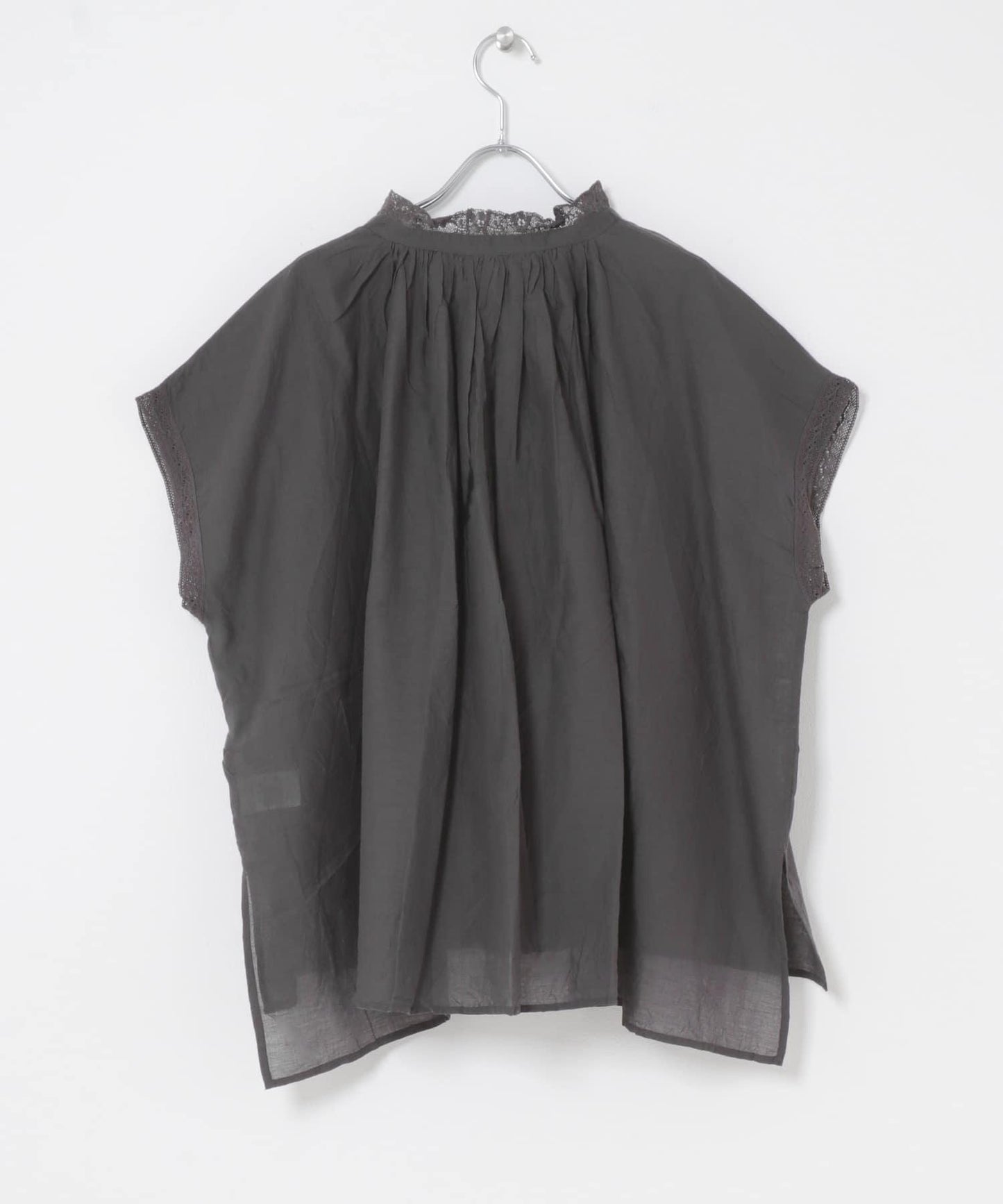 SOIL COTTON VOILE GATHERED SHIRTS
