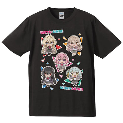 わたしが恋人になれるわけないじゃん、ムリムリ!(※ムリじゃなかった!?)_ Mサイズ_Tシャツ れな子&真唯&紫陽花&紗月&香穂 デフォルメver.