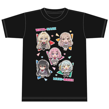 わたしが恋人になれるわけないじゃん、ムリムリ!(※ムリじゃなかった!?)_ Mサイズ_Tシャツ れな子&真唯&紫陽花&紗月&香穂 デフォルメver.