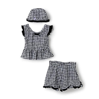 【SWIM】モノトーンチェック セパレーツ水着セット