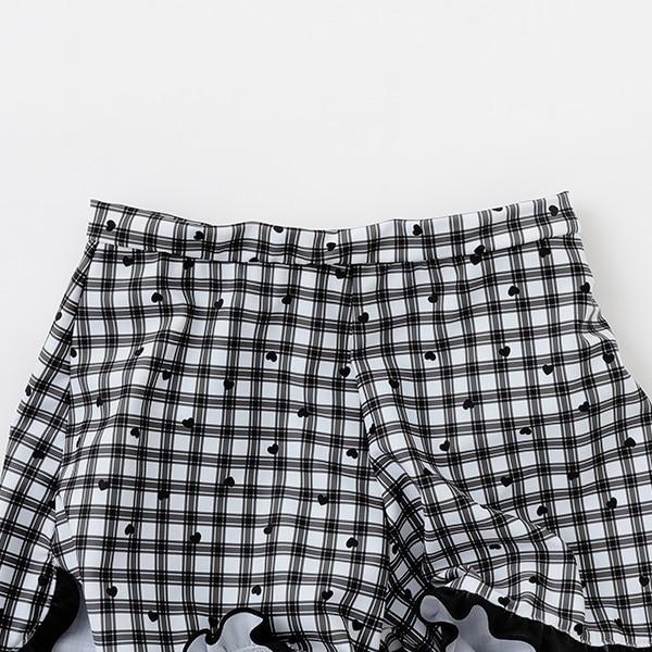 【SWIM】モノトーンチェック セパレーツ水着セット