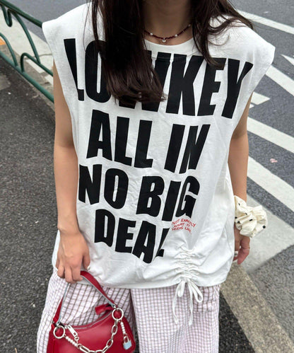 シャーリングBIGノースリーブTee