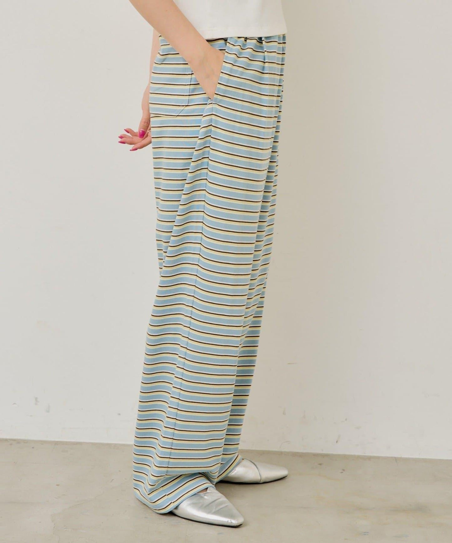 【WHIMSIC】MULTI BORDER CUTSEW 邊條紋針織褲