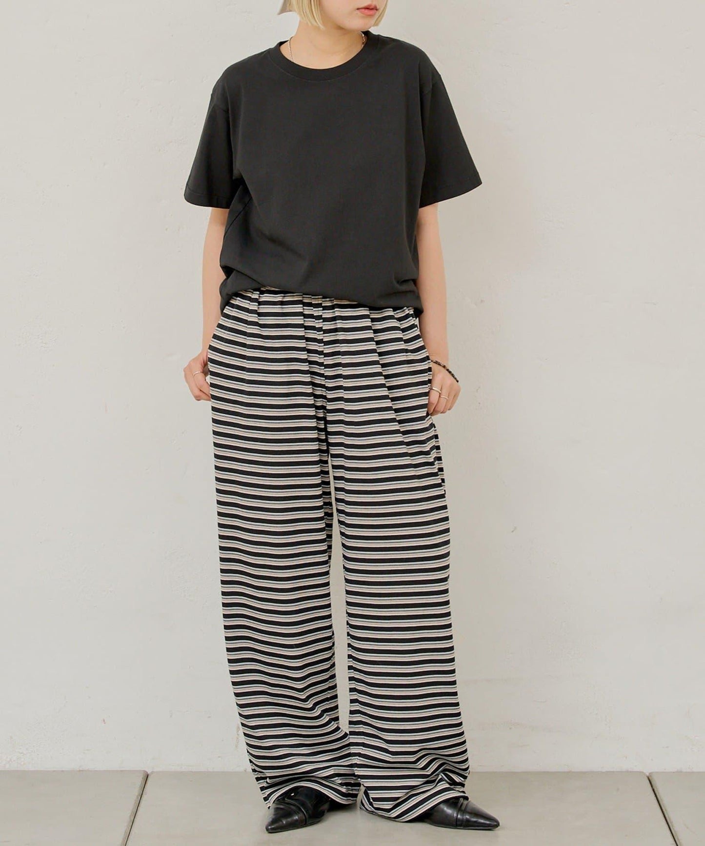 【WHIMSIC】MULTI BORDER CUTSEW 邊條紋針織褲