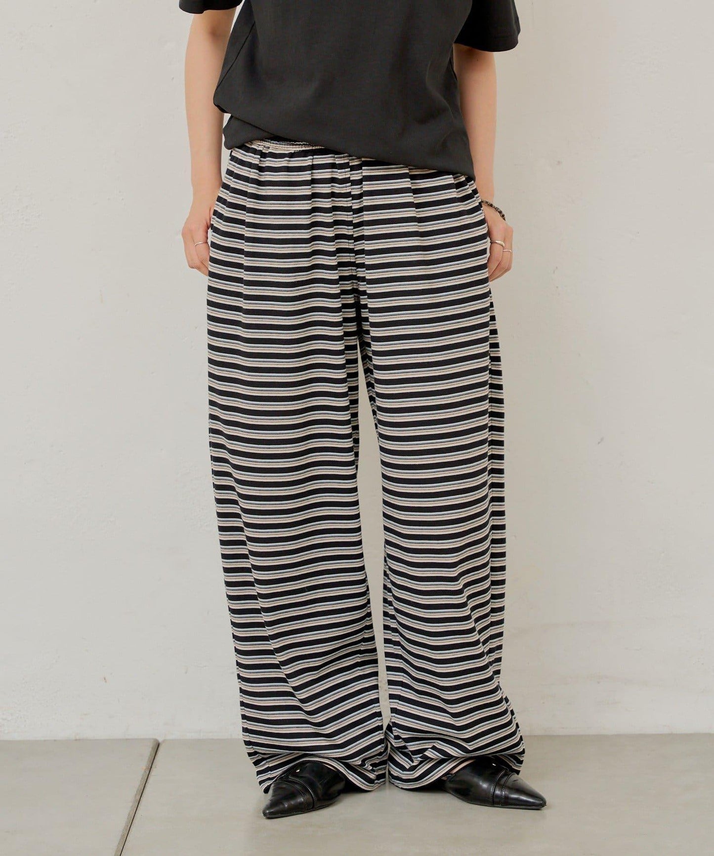 【WHIMSIC】MULTI BORDER CUTSEW 邊條紋針織褲