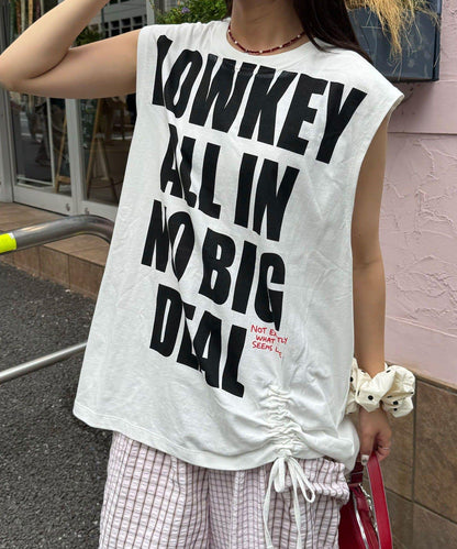 シャーリングBIGノースリーブTee