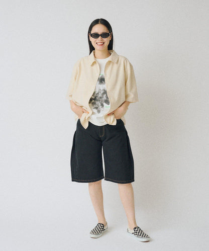WHIMSIC SIDE TUCK DENIM SHORT PANTS