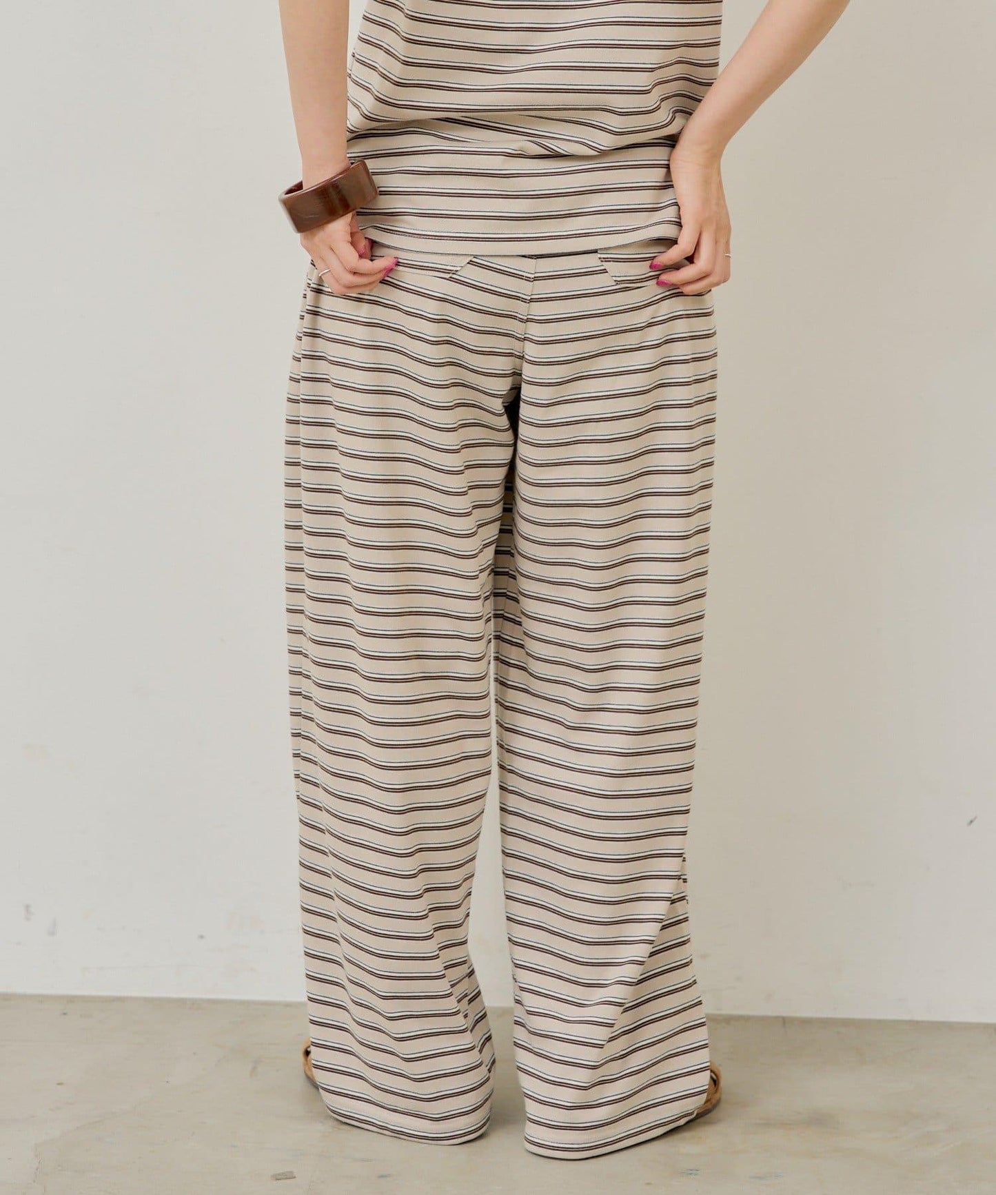 【WHIMSIC】MULTI BORDER CUTSEW 邊條紋針織褲