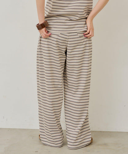 【WHIMSIC】MULTI BORDER CUTSEW 邊條紋針織褲