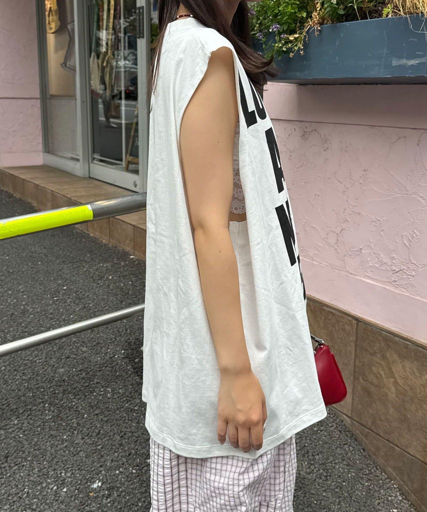 シャーリングBIGノースリーブTee
