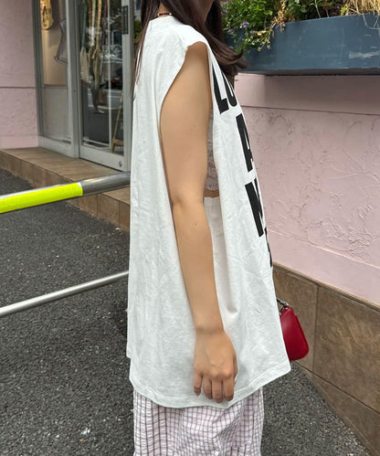 シャーリングBIGノースリーブTee