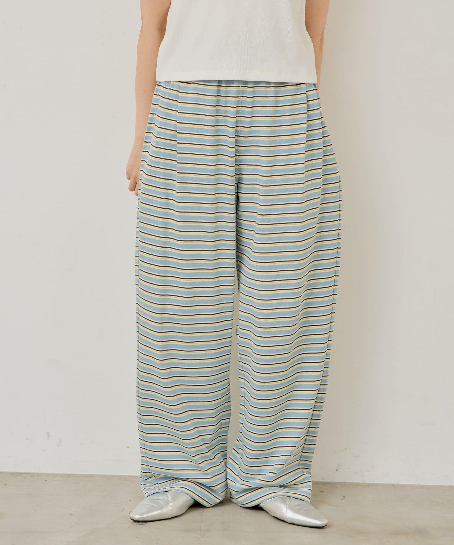 【WHIMSIC】MULTI BORDER CUTSEW 邊條紋針織褲