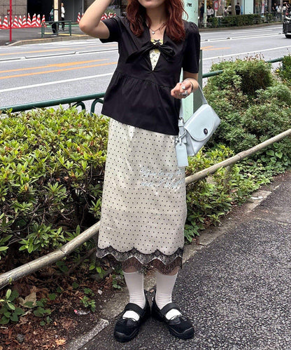 腰部蝴蝶結泡泡袖襯衫