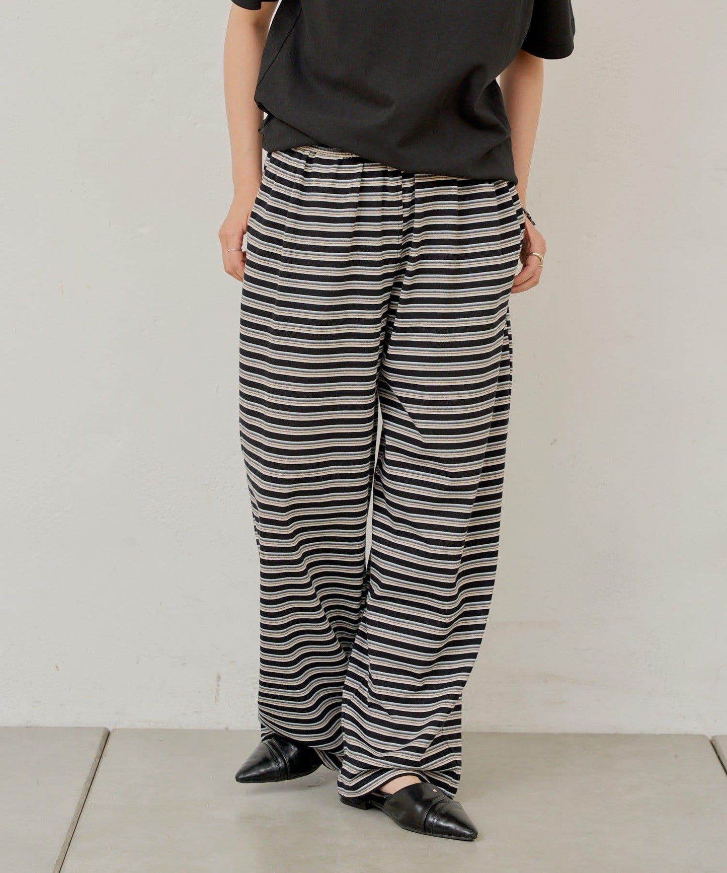 【WHIMSIC】MULTI BORDER CUTSEW 邊條紋針織褲