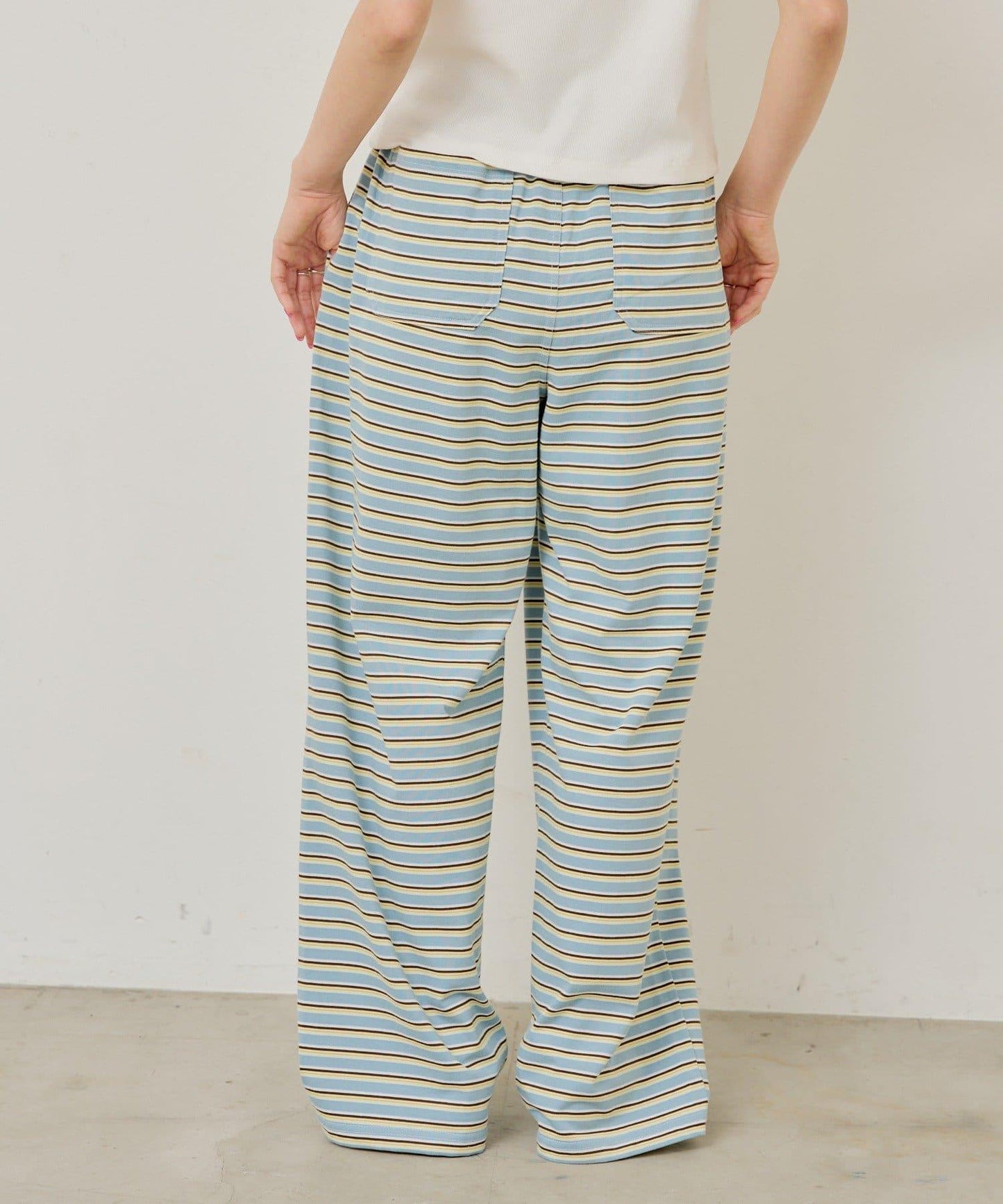 【WHIMSIC】MULTI BORDER CUTSEW 邊條紋針織褲