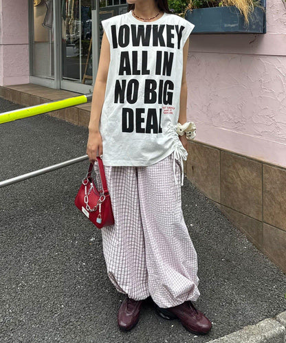 シャーリングBIGノースリーブTee