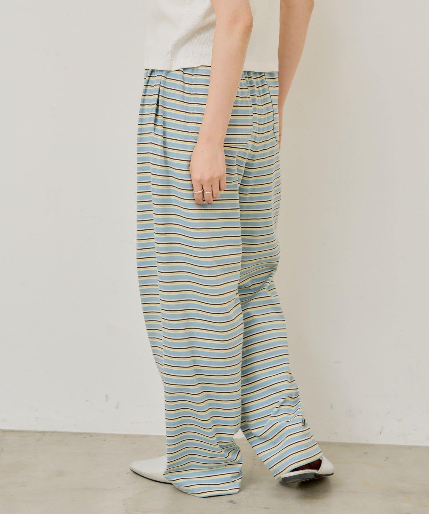 【WHIMSIC】MULTI BORDER CUTSEW 邊條紋針織褲