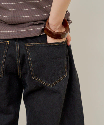 WHIMSIC SIDE TUCK DENIM SHORT PANTS