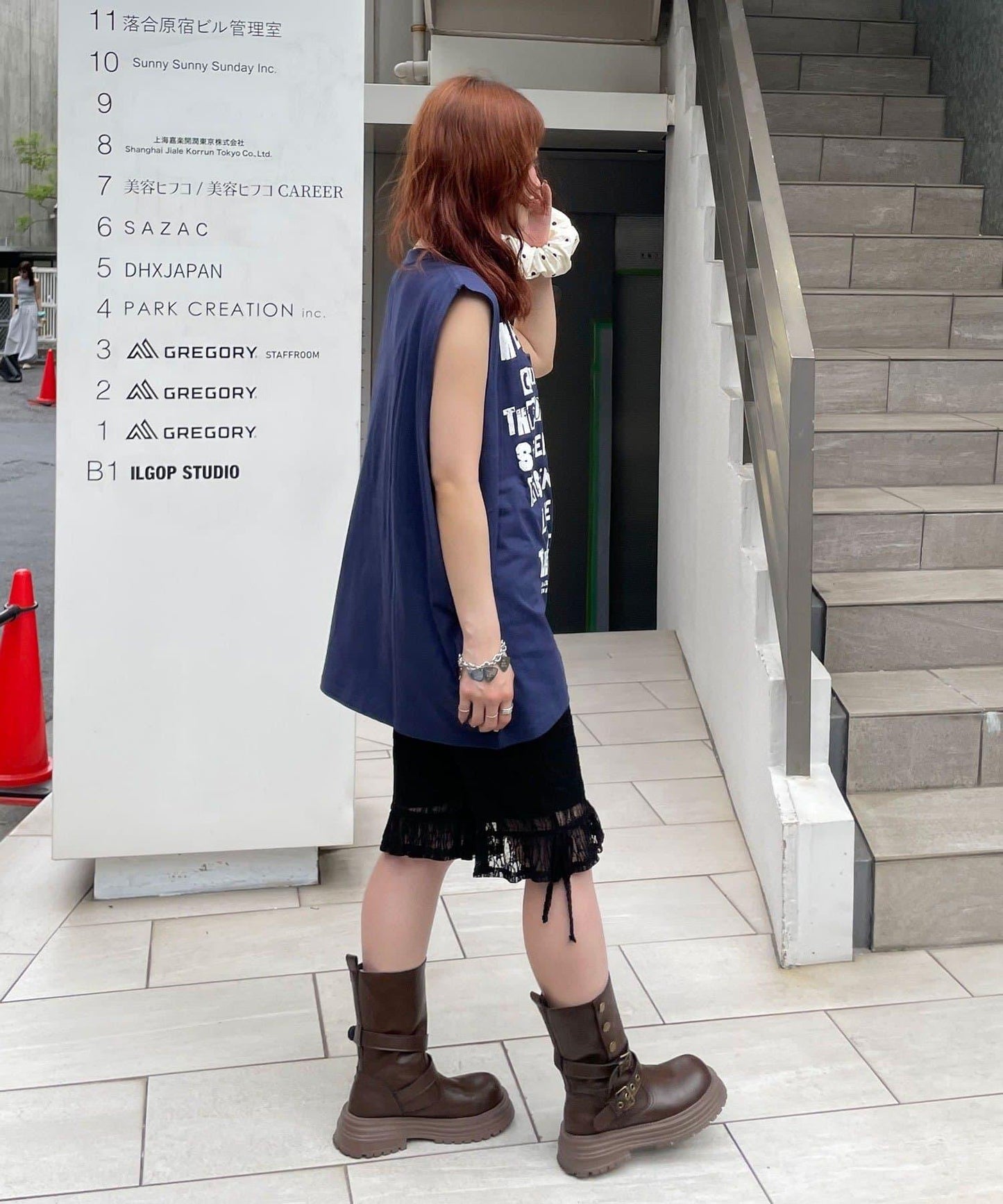 シャーリングBIGノースリーブTee