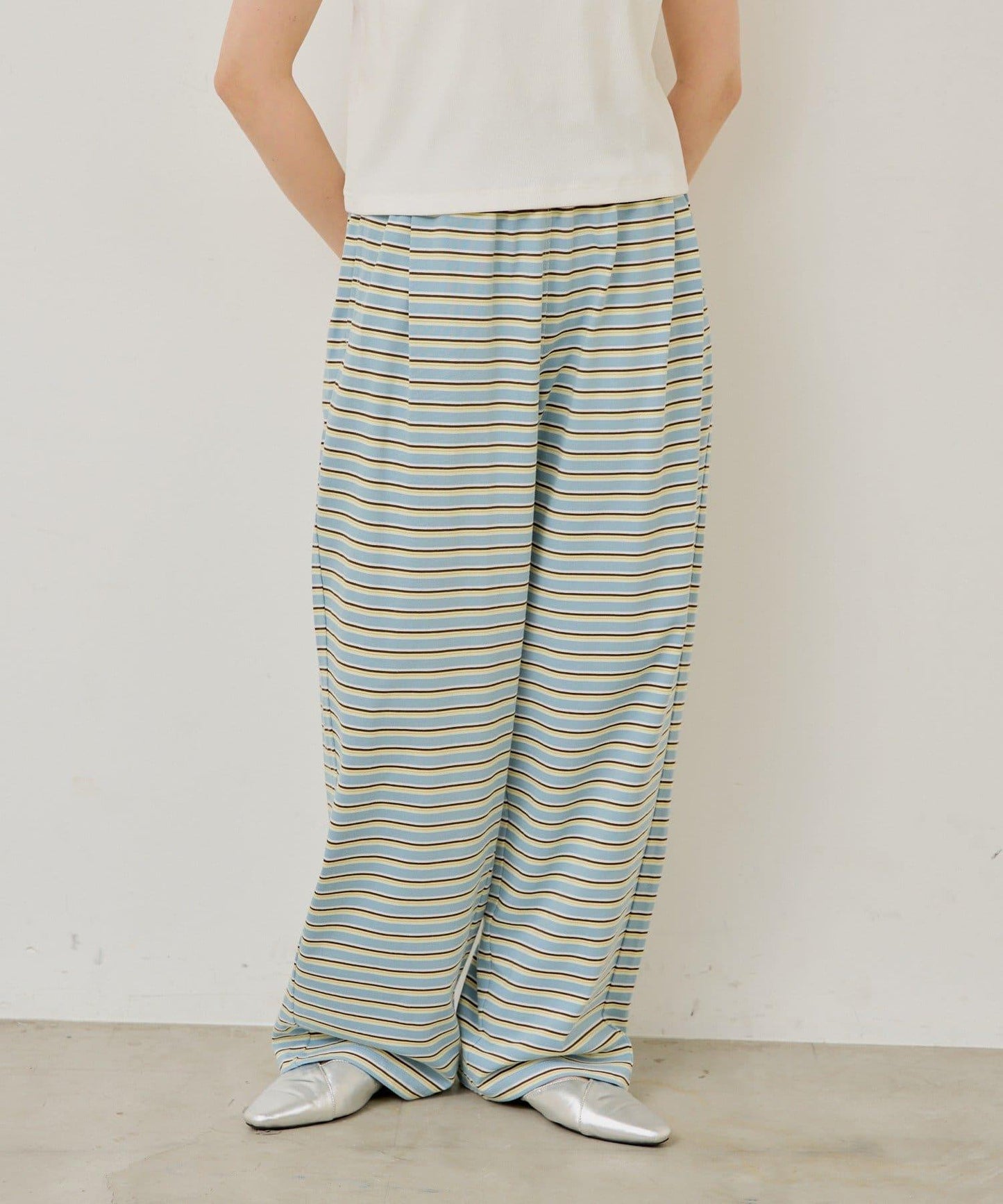 【WHIMSIC】MULTI BORDER CUTSEW 邊條紋針織褲