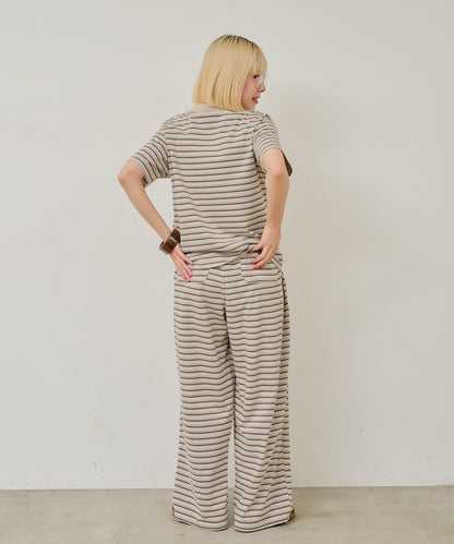 【WHIMSIC】MULTI BORDER CUTSEW 邊條紋針織褲