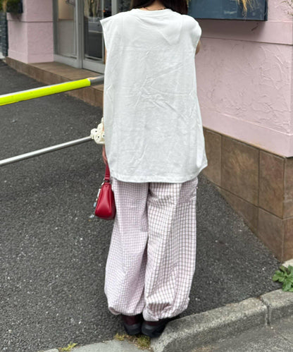 シャーリングBIGノースリーブTee