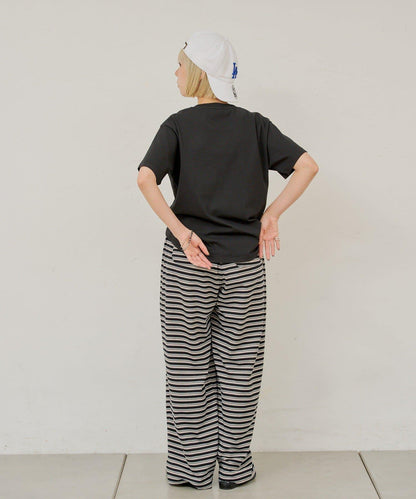 【WHIMSIC】MULTI BORDER CUTSEW 邊條紋針織褲