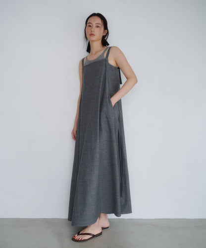 LUALY 亞麻寬鬆連衣裙